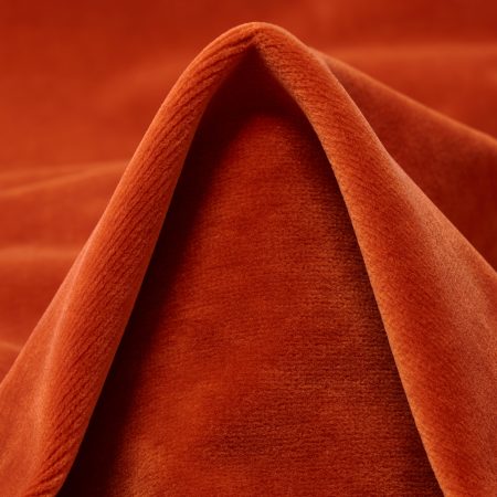VELVET, COTTON, CORAL RED