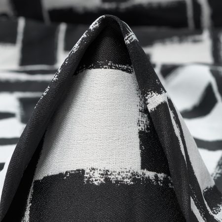 JACQUARD, CHECK, RAVEN BLACK&SNOW WHITE