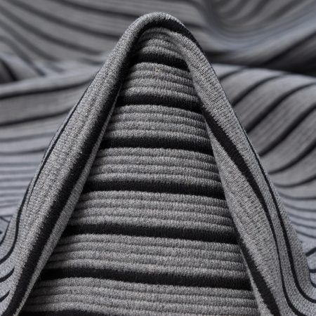 JERSEY, COTTON, STRIPES, SILVER