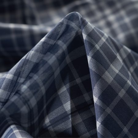 VISCOSE, CHECK, STONEWASH&WHITE ONYX