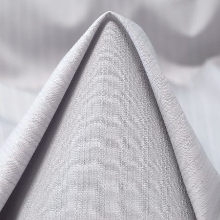 POPLIN, COTTON, STRIPES, OYSTER MUSHROOM