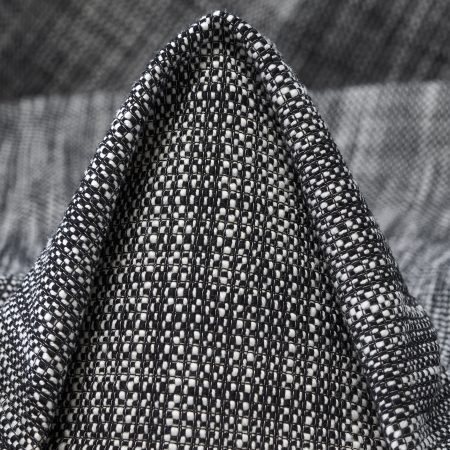 CANVAS, COTTON ELASTIC, MELANGE, RAVEN BLACK&SNOW WHITE