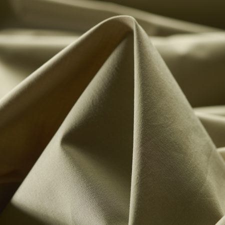 POPLIN, COTTON ELASTIC, PALE OLIVE