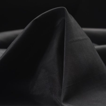 CRÊPE DE CHINE, ELASTIC, JET BLACK
