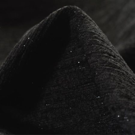 JACQUARD, COTTON, LUREX, RAVEN BLACK&SILVER