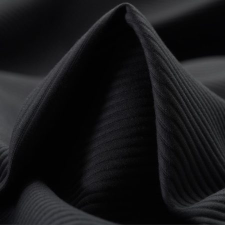 RIBS, COTTON, ELASTIC, JET BLACK