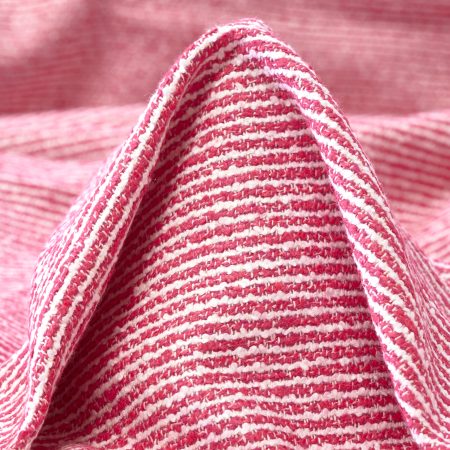 BOUCLÉ, COTTON, STRIPES, RASPBERRY&SNOW WHITE