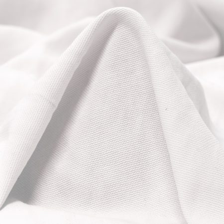 PIQUÉ, COTTON BLEND, SNOW WHITE