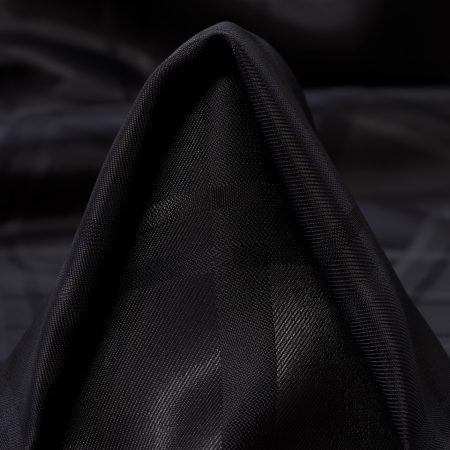 LINING, VISCOSE, CHECK, RAVEN BLACK