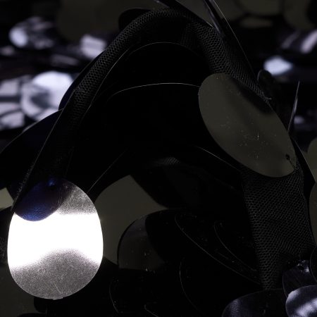 SEQUIN, TULLE, JET BLACK