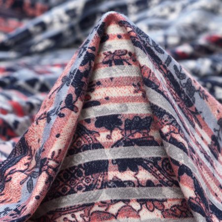 SINGLE JERSEY, VISCOSE, PRINTED, MOOD INDIGO