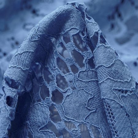 LACE, COTTON, VISCOSE BLEND, DUSTY BLUE
