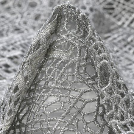 LACE, POLYAMID, PRINTED, SILVER