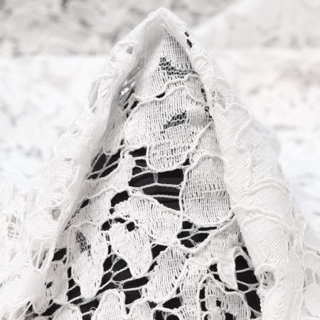LACE, COTTON, FLORAL, SNOW WHITE