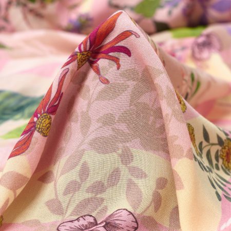 VOILE, VISCOSE, BLUSHING BRIDE&TRANSPARENT YELLOW