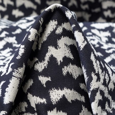 JACQUARD, COTTON, ELASTIC, IVORY&POLAR NIGHT