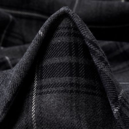 FLANNEL, COTTON, CHECK, IRON GATE&RAVEN BLACK