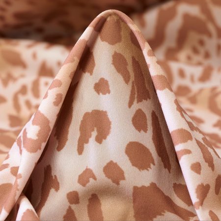 TECHNO JERSEY, PRINTED, HIGH ELASTICITY, TERRA COTTA&PEACH WHIP