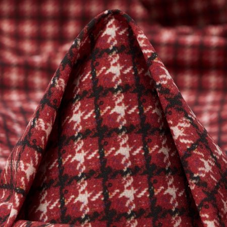 TECHNO JERSEY, PRINTED, HIGH ELASTICITY, TANGO RED