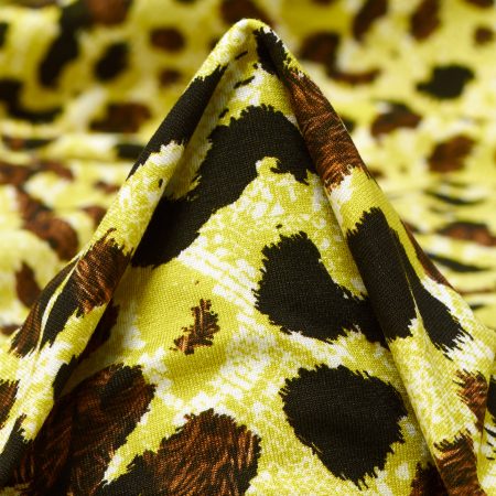TECHNO JERSEY, PRINTED, HIGH ELASTICITY, ACACIA