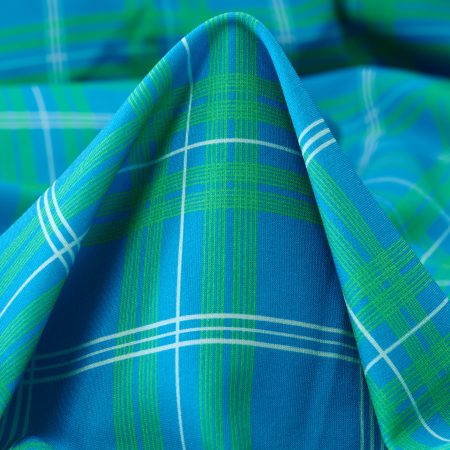 TECHNO JERSEY, PRINTED, HIGH ELASTICITY, VIVID BLUE