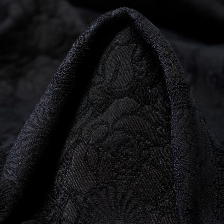 JACQUARD, FLORAL, RAVEN BLACK