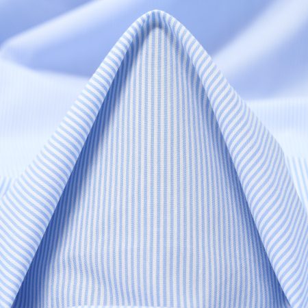 POPLIN, VISCOSE, STRIPES, BRILLIANT WHITE&SKY