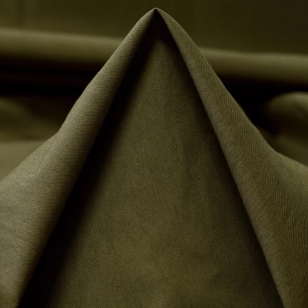 TWILL, COTTON BLEND, BURNT OLIVE