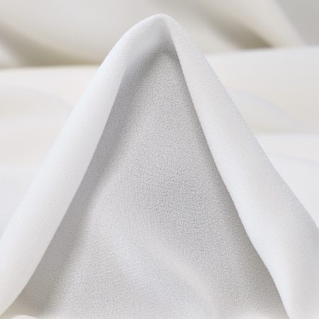 CRÊPE, SATIN, WHITE ONYX