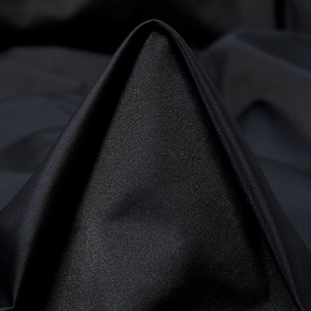 SATIN, COTTON ELASTIC, JET BLACK
