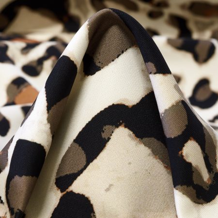 TECHNO JERSEY, PRINTED, HIGH ELASTICITY, TAUPE&IVORY