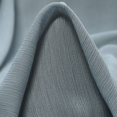 CHIFFON, CRÊPE, WRINKLY, SILVER BLUE