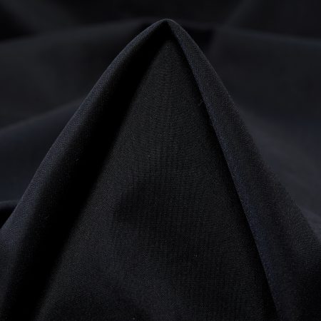 POPLIN, COTTON, ELASTIC, RAVEN BLACK