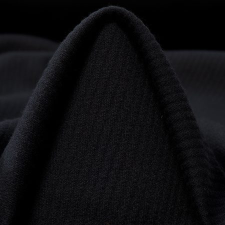 JERSEY, COTTON, ELASTIC, RAVEN BLACK