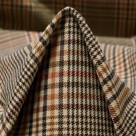 COTTON, CHECK, BROWN RICE&TOBACCO BROWN