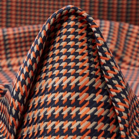 VISCOSE BLEND, CHECK, CORAL ROSE