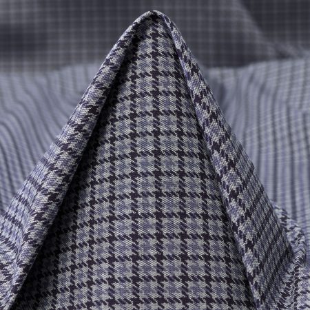 COTTON, HOUNDSTOOTH, ELASTIC, LIGHT TAUPE