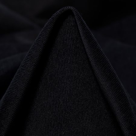 CORDUROY, ELASTIC, JET BLACK