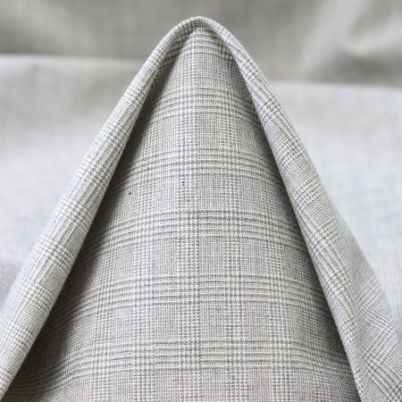 POPLIN, COTTON, CHECK, MIRAGE GRAY