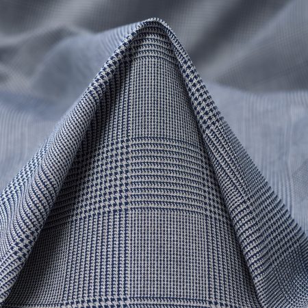 POPLIN, COTTON, CHECK, FOLKSTONE GRAY