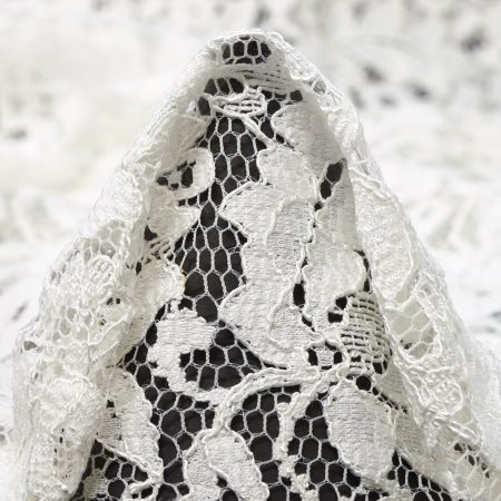 LACE, VISCOSE, FLORAL, MARSHMALLOW