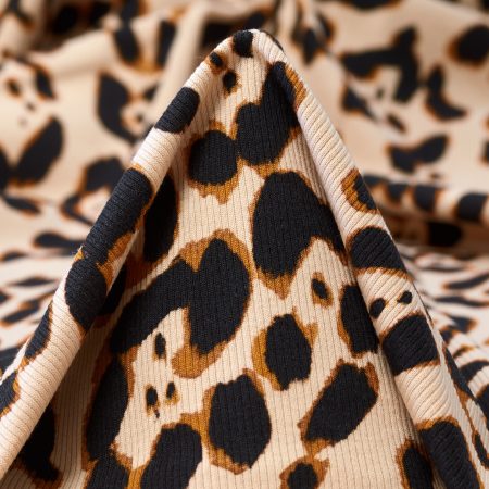 RIB JERSEY, COTTON, ELASTIC, MOTHER OF PEARL