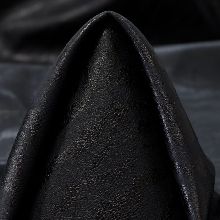 VEGAN LEATHER, PRINTED, ELASTIC, RAVEN BLACK