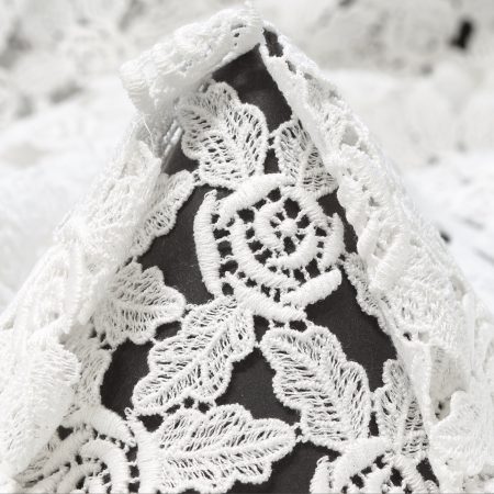LACE, COTTON, FLORAL, SNOW WHITE