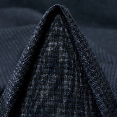 JERSEY, VISCOSE BLEND, MICRO DESIGN, BLUE INDIGO