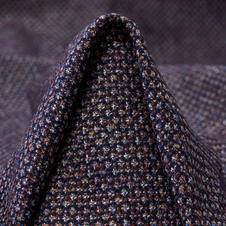 WOOL, LINEN BLEND, MICRO DESIGN, BLACK IRIS