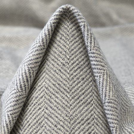 JERSEY, COTTON, HERRINGBONE, GHOST GRAY&BRILLIANT WHITE