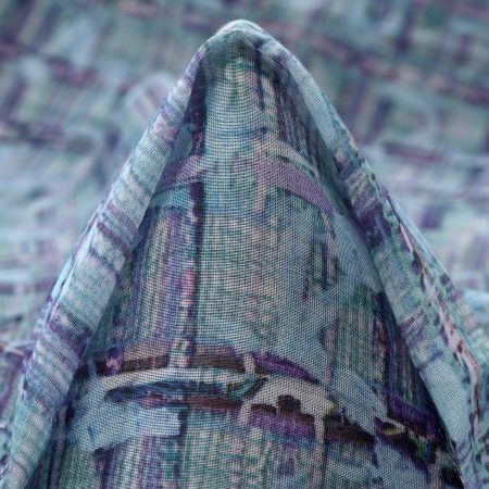 CHIFFON, COTTON, SILK, TURQUOISE