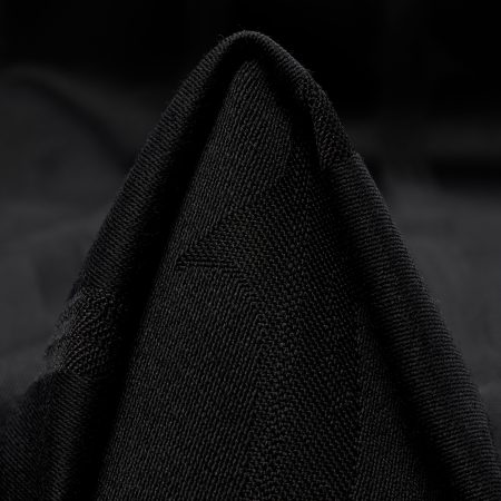 JACQUARD, VIRGIN WOOL, TONE ON TONE, RAVEN BLACK
