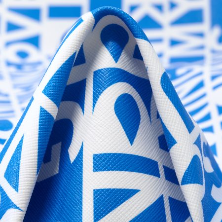 COTTON, COATED, PRINTED, IBIZA BLUE&BRILLIANT WHITE